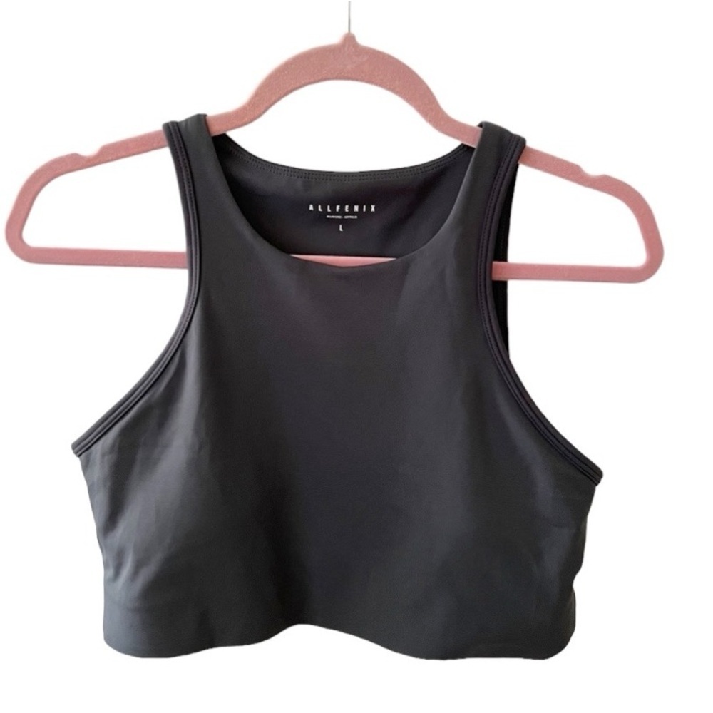 All Fenix Longline Sports Bra Charcoal Size Large - Picture 6 of 6